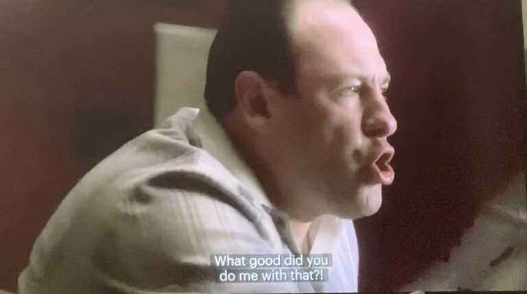 Tony Soprano Talking to Dr. Melfi in Calling All Cars