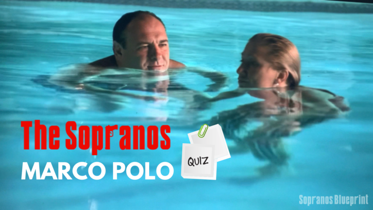 tony and carmela soprano are swimming in the pool together.