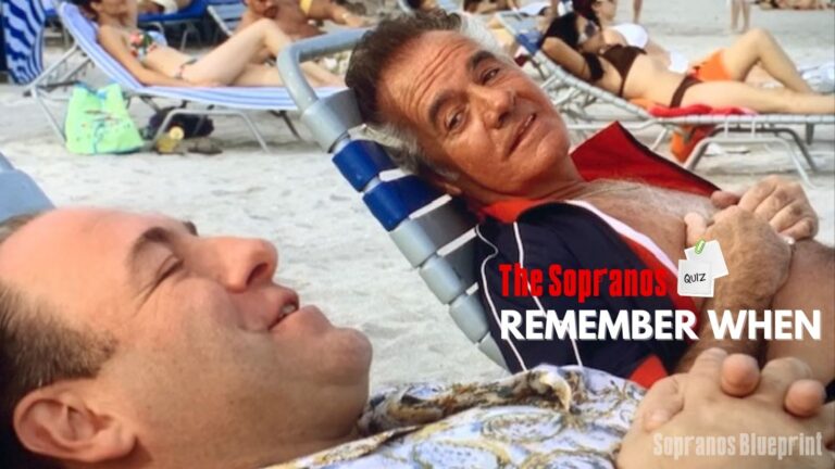 tony and paulie are laying out on the beach.